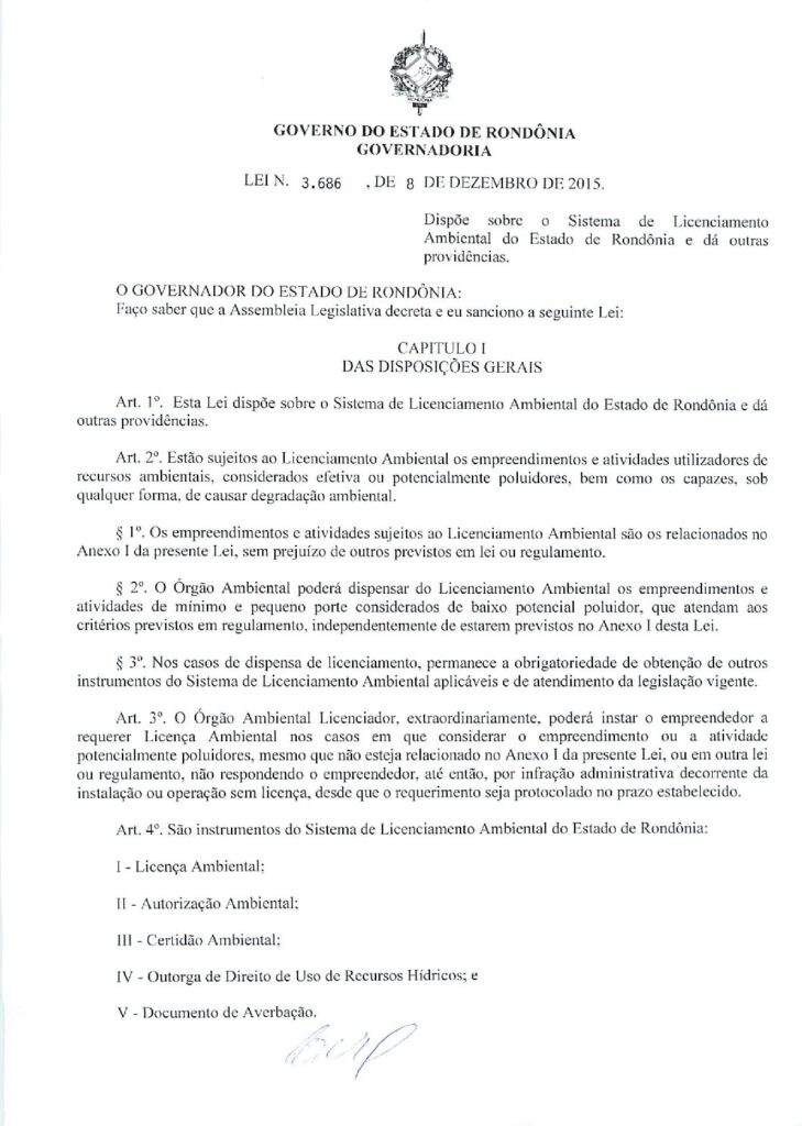 thumbnail of Lei Estadual 3686-2015 – Licenciamento Ambiental